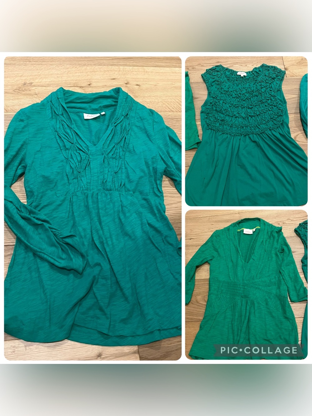 Anthropologie Bundle of Deletta Tops in Green NWOT